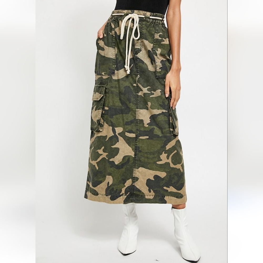 Free People maxi cargo skirt XS